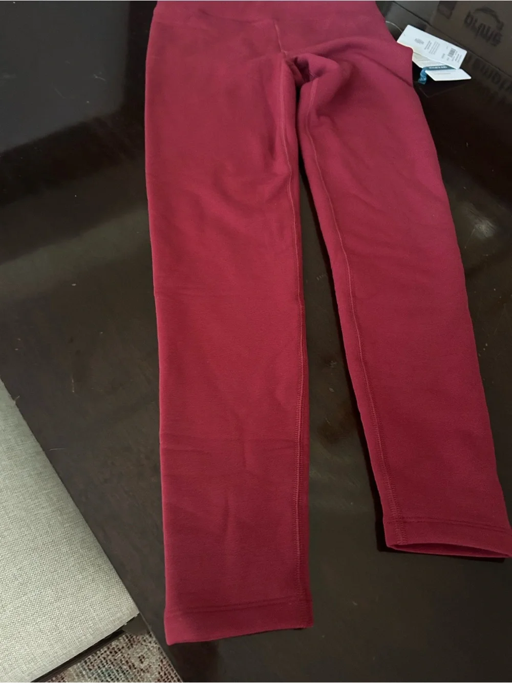 NWT Athleta Girl Maroon Polartec Performance Leggings